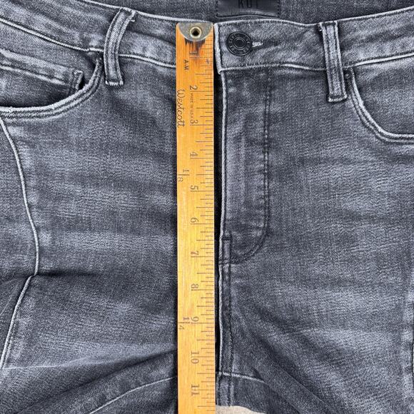 Kut‎ from the Kloth Reese Fab Ab Ankle Straight Jeans Women’s Size 8 Black Wash - Picture 10 of 12